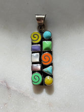 Load image into Gallery viewer, Multicolor Swirl Sterling Silver Pendant

