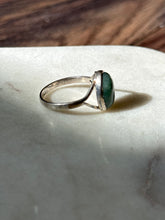 Load image into Gallery viewer, Jade Sterling Silver Ring Size 9.5

