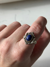 Load image into Gallery viewer, Vintage Lapis Sterling Silver Ring Size 7.75
