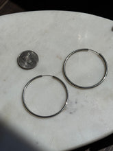 Load image into Gallery viewer, Sterling Silver Thin Hoops
