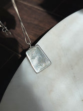 Load image into Gallery viewer, Antique Etched Locket Sterling Silver Necklace 19.5”
