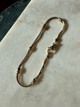 Load image into Gallery viewer, Italian Gold Vermeil X Bracelet 6.75”
