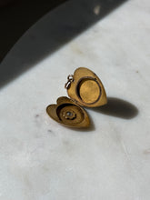 Load image into Gallery viewer, Antique Old Mine Cut Diamond 14k Gold Heart Locket
