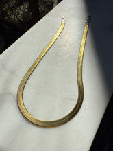 Load image into Gallery viewer, Sterling Silver &amp; Gold Vermeil Double Sided Herringbone Necklace 15.5”
