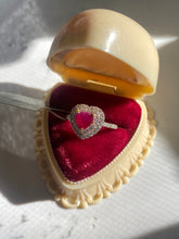 Load image into Gallery viewer, Heart Shape Burma Ruby &amp; VS Diamond 14k Yellow Gold Ring
