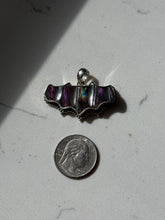 Load image into Gallery viewer, Labradorite Sterling Silver Bat Pendant

