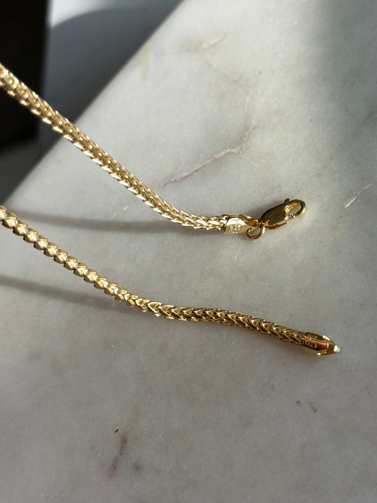 Franco Link Gold Vermeil Bracelet 8”