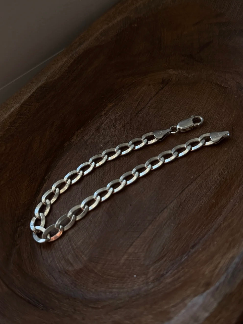 Italian Sterling Silver Cuban Link Bracelet 7.75”