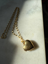 Load image into Gallery viewer, Gold Vermeil Heart Locket Necklace 16”
