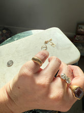 Load image into Gallery viewer, Vintage 10k Yellow Gold Croissant Ring Size 3.25
