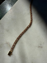 Load image into Gallery viewer, Natural Ruby &amp; Diamond 14k Gold Bracelet 6.75”
