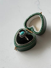 Load image into Gallery viewer, Vintage Turquoise Sterling Silver Ring Size 5.75
