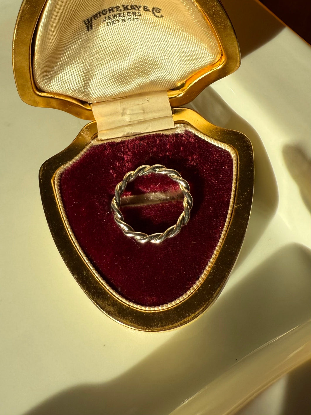 Twisted Sterling Silver Ring Size 6.25