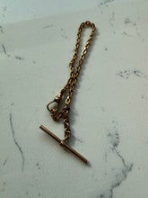 Load image into Gallery viewer, Vintage 1/20 12k Gold Filled T-Bar Bracelet 7.75”
