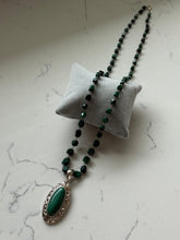 Load image into Gallery viewer, Malachite Sterling Silver Beaded Necklace
