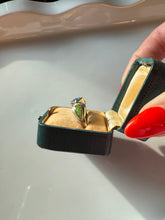 Load image into Gallery viewer, Blue Topaz &amp; Gaspeite Sterling Silver Ring Size 7.5
