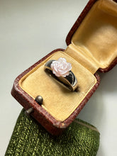 Load image into Gallery viewer, Carved Rose Sterling Silver Ring Size 8.5
