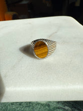 Load image into Gallery viewer, Tigers Eye Sterling Silver Ring Size Size 9.5
