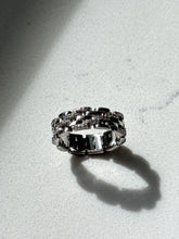 Load image into Gallery viewer, Iced Panther Link Sterling Ring Size 6
