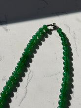 Load image into Gallery viewer, Vintage Green Quartz Bead Necklace 18”
