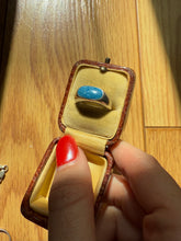 Load image into Gallery viewer, Vintage Blue Sterling Silver Ring
