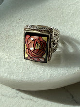 Load image into Gallery viewer, Rose Sterling Silver Ring Size 7
