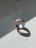 Ribbed Sterling Silver Ring Size 7