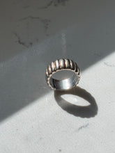 Load image into Gallery viewer, Ribbed Sterling Silver Ring Size 7
