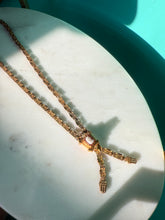Load image into Gallery viewer, Antique Cameo Book Chain Tassle Necklace 16”
