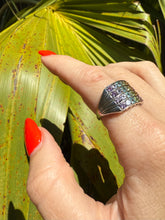 Load image into Gallery viewer, Rainbow Multistone Sterling Silver Ring Size 8.5
