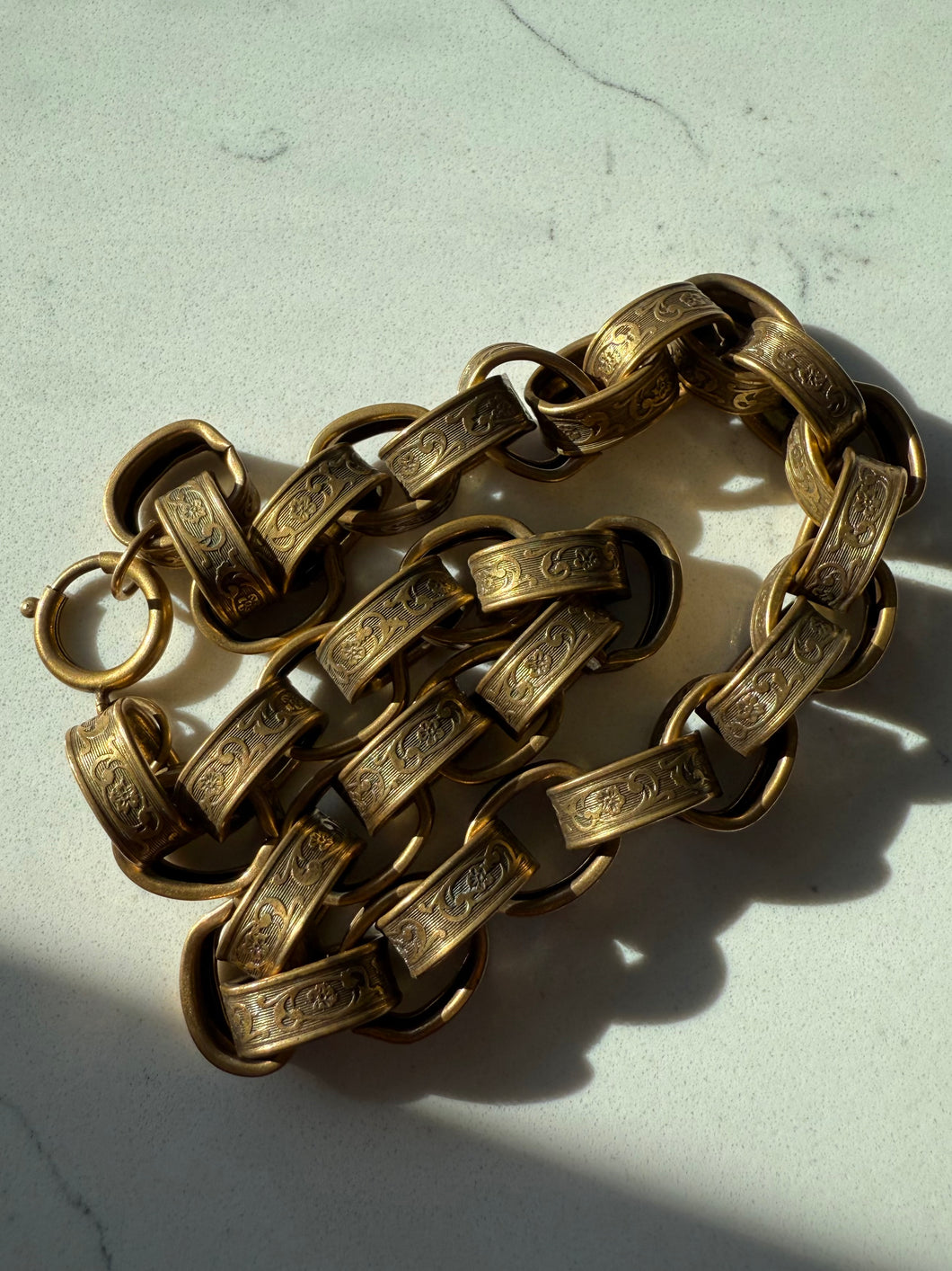 Vintage 1930s Germany Brass Necklace 18.5”