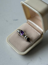 Load image into Gallery viewer, Vintage Amethyst &amp; Citrine Sterling Ring Size 5
