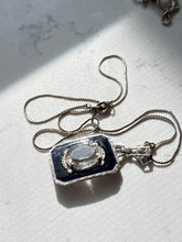 Load image into Gallery viewer, Antique Enamel Sterling Necklace 18”
