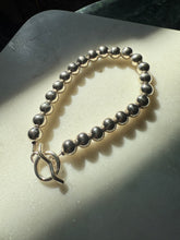 Load image into Gallery viewer, Ball Sterling Silver Toggle Clasp Bracelet
