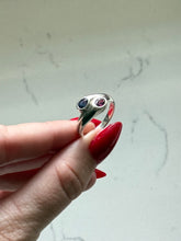 Load image into Gallery viewer, Amethyst Sterling Silver Bypass Ring Size 8
