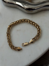 Load image into Gallery viewer, Italian Gold Vermeil Wheat Link Bracelet 7.5”
