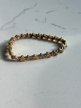 Load image into Gallery viewer, Gold Vermeil X Link Bracelet 7”
