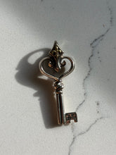 Load image into Gallery viewer, Ann King Sterling &amp; 18k Gold Key Pendant
