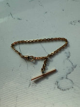 Load image into Gallery viewer, Vintage 1/20 12k Gold Filled T-Bar Bracelet 7.75”
