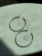 Load image into Gallery viewer, Sterling Silver Thin Hoops
