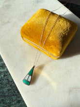 Load image into Gallery viewer, Malachite &amp; Mother of Pearl Inlay Sterling Silver Necklace
