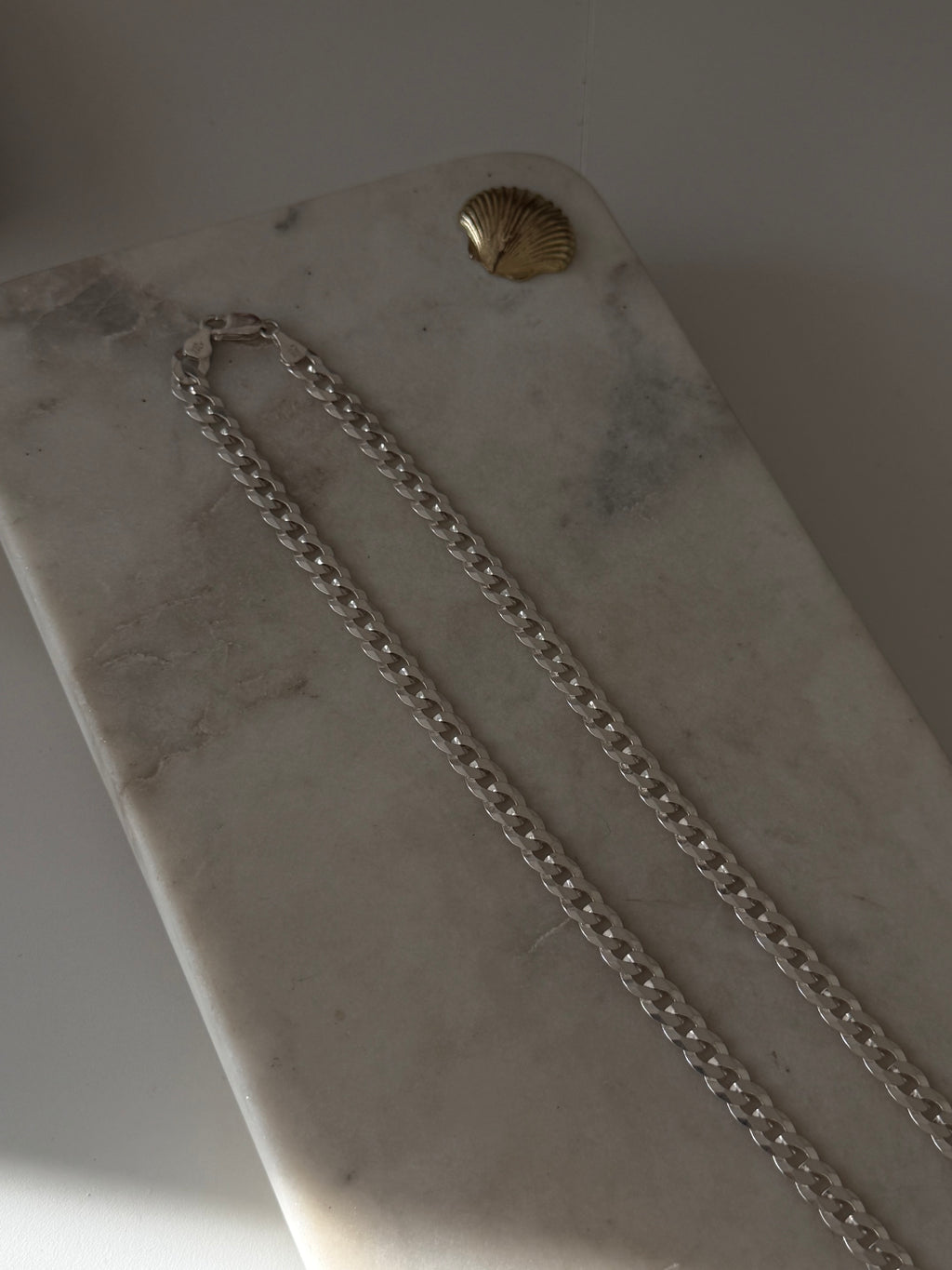 Vintage Sterling Silver Cuban Chain 22”