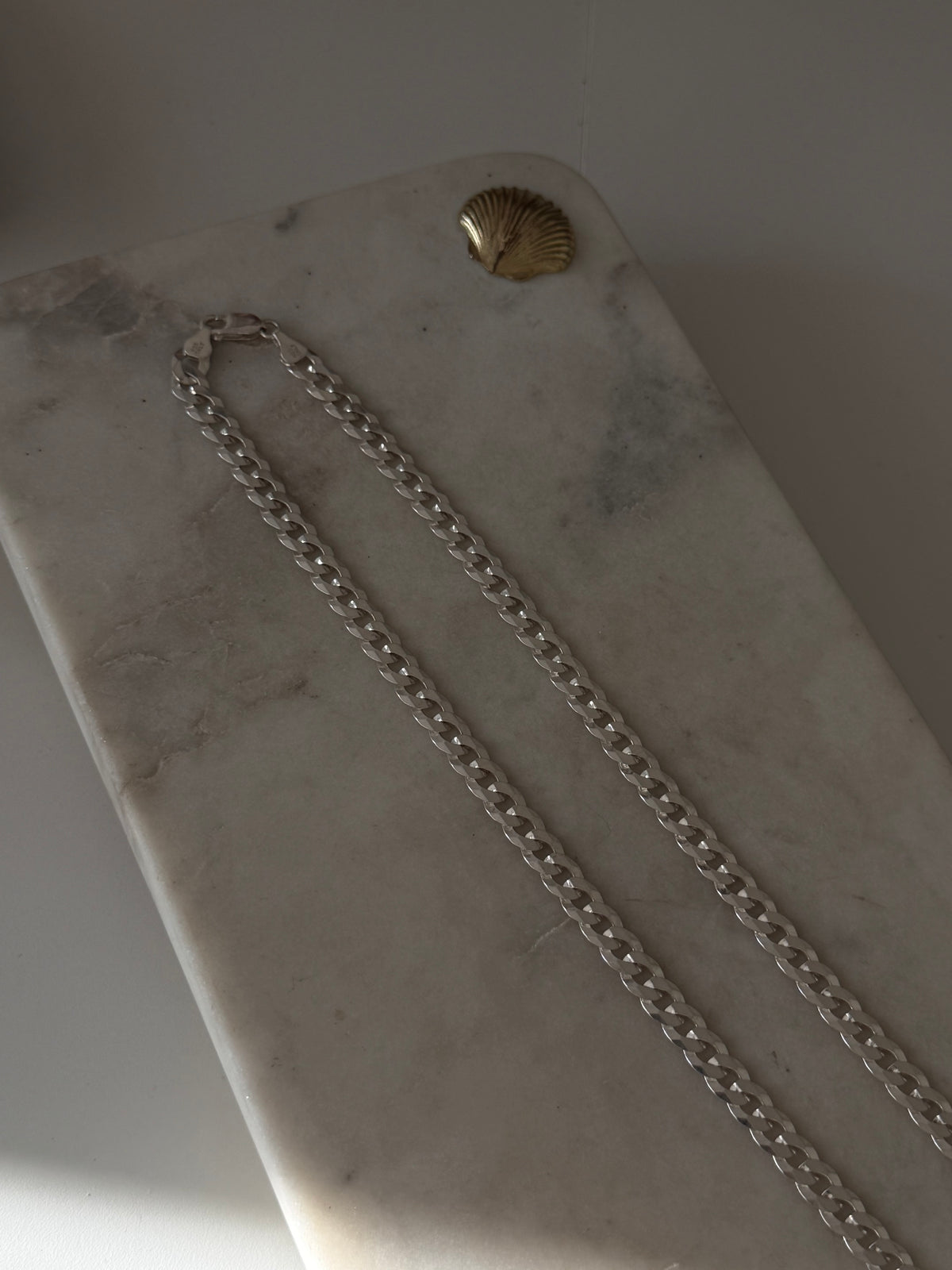 Vintage Sterling Silver Cuban Chain 22”
