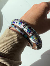 Load image into Gallery viewer, Chunky Enamel Sterling Bangle 8”
