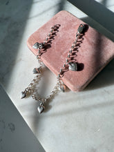 Load image into Gallery viewer, Puffy Heart Charm Ankle Bracelet Sterling Silver 9”
