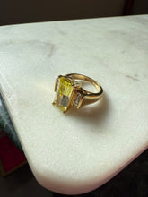 Load image into Gallery viewer, Chunky Gold Vermeil Gemstone Ring Size 8
