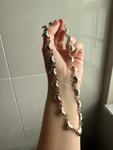 Load image into Gallery viewer, Vintage Mexico Sterling Silver Heart Necklace w/ Box Clasp 17”
