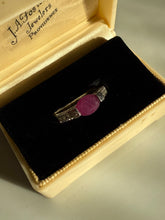 Load image into Gallery viewer, y2k Ruby Sterling Silver Ring Size 7.25
