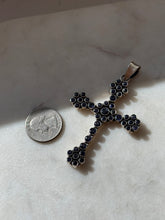 Load image into Gallery viewer, Solid Sterling Silver Tanzanite Cross Pendant
