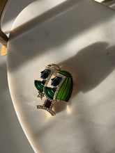 Load image into Gallery viewer, Egyptian Enamel Gold Plated Brooch
